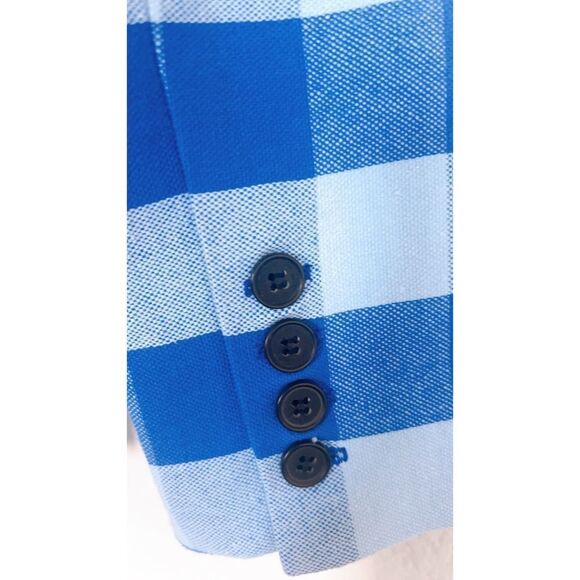 Smythe Lounge Blazer in Tonal Blue Check US4 - Picture 10 of 11